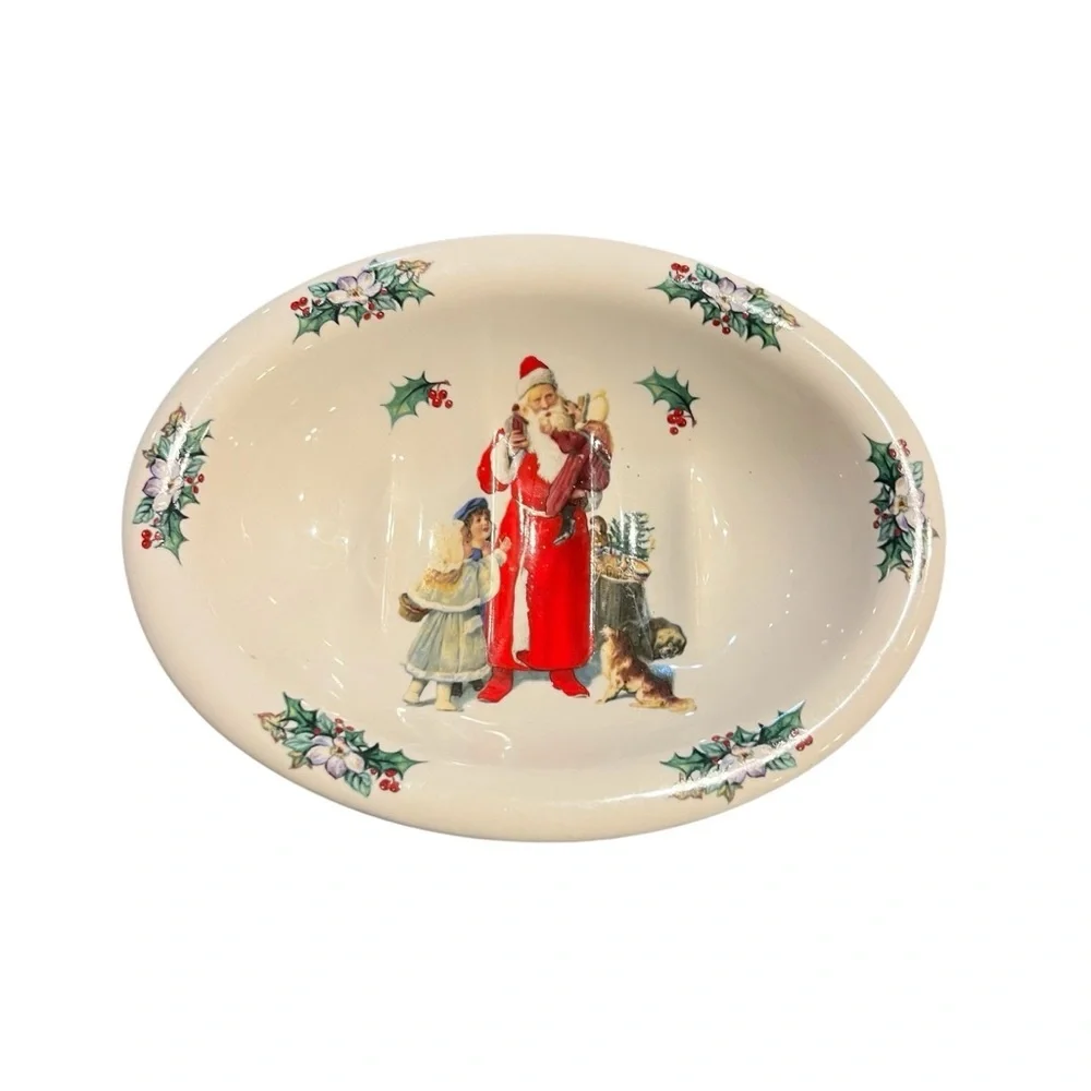 Christmas Santa Soap dish Made In England Crowne Oakes Designs